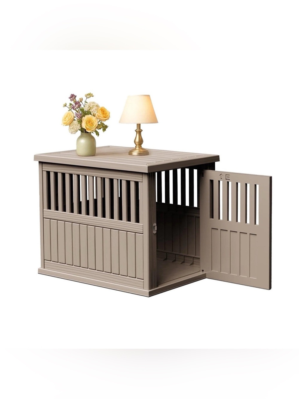 BN-Lockable Indoor/ outdoor Resin Dog Crate /End Table